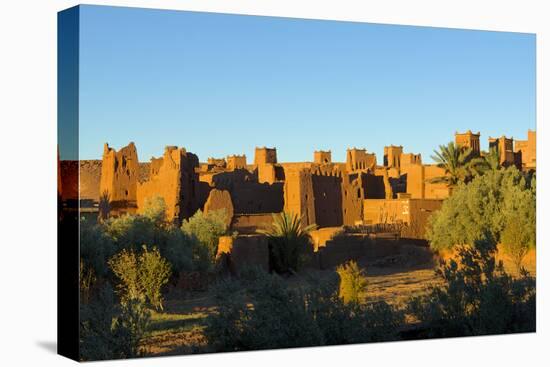 Morocco, Kasbah Ait Ben Addou. Kasbah Surrounded by an Oasis-Michele Molinari-Stretched Canvas