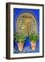 Morocco, Marrakech, Blue Building Exterior Surrounded by Plants-Emily Wilson-Framed Photographic Print