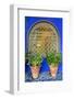 Morocco, Marrakech, Blue Building Exterior Surrounded by Plants-Emily Wilson-Framed Photographic Print