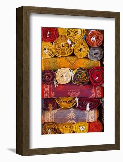 Morocco, Marrakech, Carpets in Market-Andrea Pavan-Framed Photographic Print