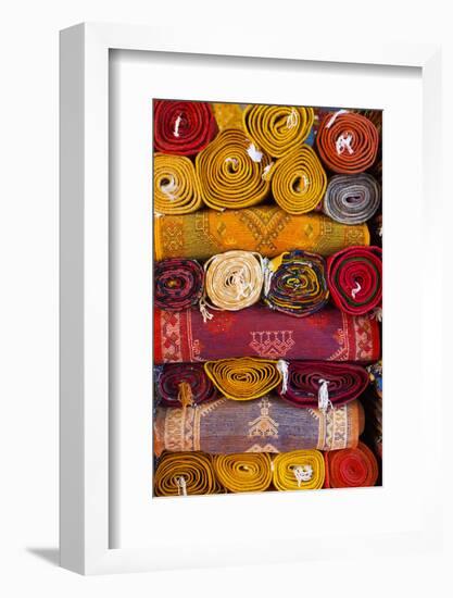 Morocco, Marrakech, Carpets in Market-Andrea Pavan-Framed Photographic Print