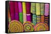 Morocco, Marrakech. Colorful Baskets of Morocco.-Kymri Wilt-Framed Stretched Canvas