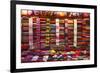 Morocco, Marrakech, Textiles and Fabrics in a Souk-Andrea Pavan-Framed Photographic Print