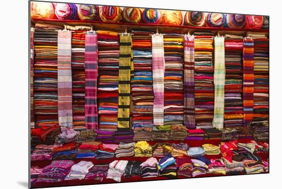 Morocco, Marrakech, Textiles and Fabrics in a Souk-Andrea Pavan-Mounted Photographic Print