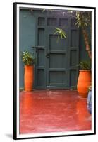 Morocco, Marrakech. Yves Saint Laurent's Jardin Majorelle-Kymri Wilt-Framed Premium Photographic Print