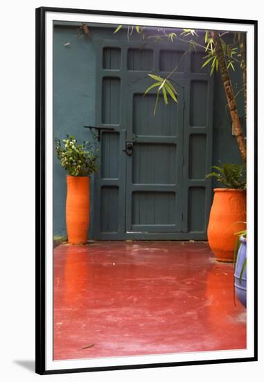 Morocco, Marrakech. Yves Saint Laurent's Jardin Majorelle-Kymri Wilt-Framed Premium Photographic Print