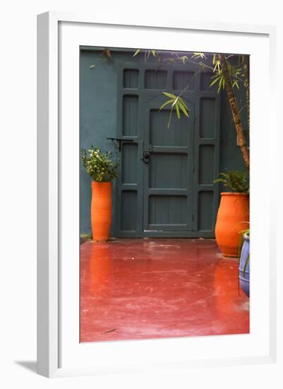 Morocco, Marrakech. Yves Saint Laurent's Jardin Majorelle-Kymri Wilt-Framed Photographic Print