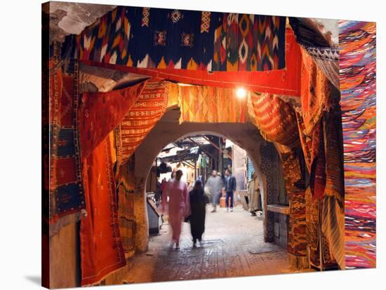 Morocco Marrakesh Medina Market at Place Djema El Fna-Christian Kober-Stretched Canvas