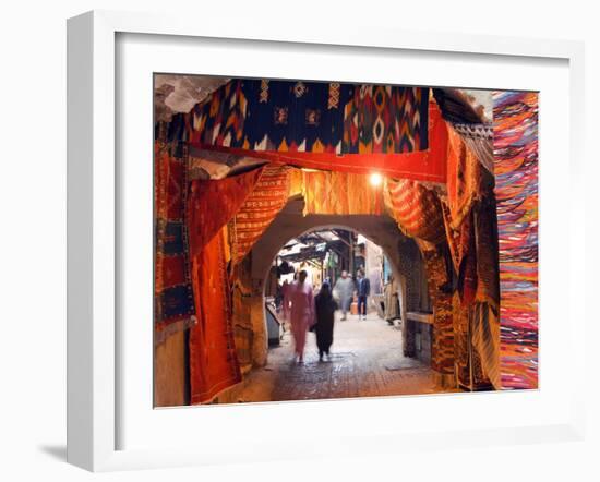 Morocco Marrakesh Medina Market at Place Djema El Fna-Christian Kober-Framed Photographic Print