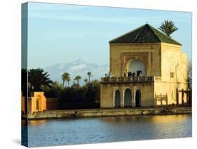 Morocco Marrakesh Menara Garden Pavilion Water Basin-Christian Kober-Stretched Canvas