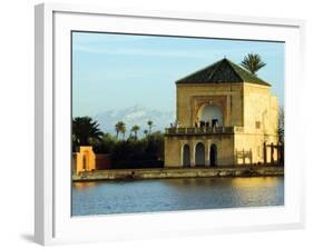 Morocco Marrakesh Menara Garden Pavilion Water Basin-Christian Kober-Framed Photographic Print