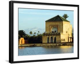 Morocco Marrakesh Menara Garden Pavilion Water Basin-Christian Kober-Framed Photographic Print