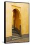 Morocco, Meknes. Mausoleum of Moulay Ismail Stairs-Kymri Wilt-Framed Stretched Canvas