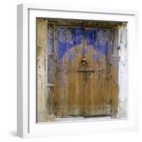 Morocco, Meknes, Medina, Wood-Gate, Old, Weathers-Roland T.-Framed Photographic Print