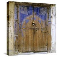 Morocco, Meknes, Medina, Wood-Gate, Old, Weathers-Roland T.-Stretched Canvas
