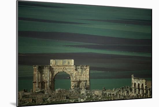 Morocco, Meknes, Volubilis, Ruins of Old Roman Town-null-Mounted Giclee Print