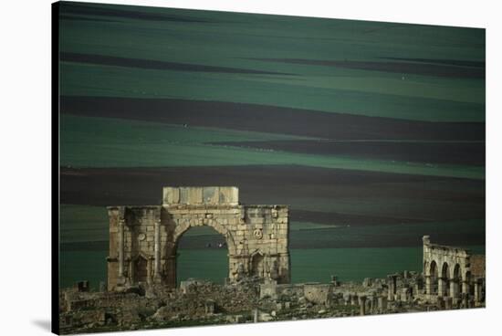 Morocco, Meknes, Volubilis, Ruins of Old Roman Town-null-Stretched Canvas