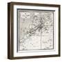 Morocco Old Map. Created By Erhard And Bonaparte, Published On Le Tour Du Monde, Paris, 1860-marzolino-Framed Art Print