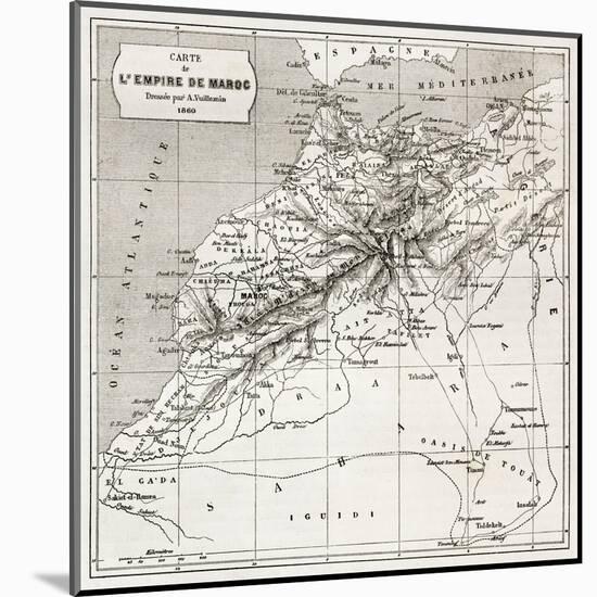 Morocco Old Map. Created By Erhard And Bonaparte, Published On Le Tour Du Monde, Paris, 1860-marzolino-Mounted Art Print