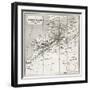 Morocco Old Map. Created By Erhard And Bonaparte, Published On Le Tour Du Monde, Paris, 1860-marzolino-Framed Art Print