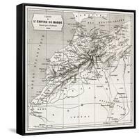 Morocco Old Map. Created By Erhard And Bonaparte, Published On Le Tour Du Monde, Paris, 1860-marzolino-Framed Stretched Canvas