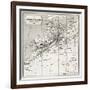 Morocco Old Map. Created By Erhard And Bonaparte, Published On Le Tour Du Monde, Paris, 1860-marzolino-Framed Art Print