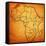 Morocco on Actual Map of Africa-michal812-Framed Stretched Canvas