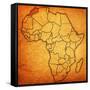 Morocco on Actual Map of Africa-michal812-Framed Stretched Canvas