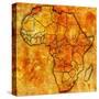 Morocco on Actual Map of Africa-michal812-Stretched Canvas