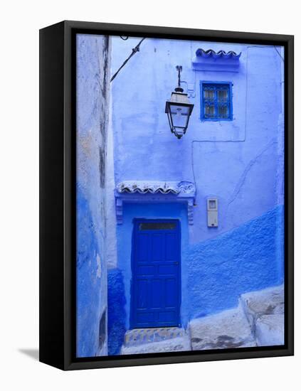 Morocco, Rif Mountains, Chefchaouen, Medina-Michele Falzone-Framed Stretched Canvas