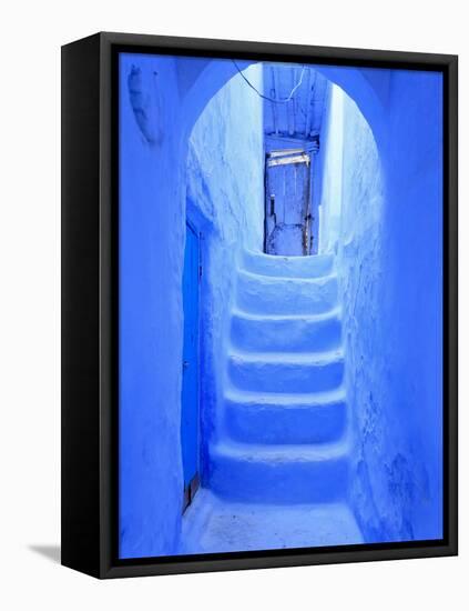 Morocco, Rif Mountains, Chefchaouen, Medina-Michele Falzone-Framed Stretched Canvas