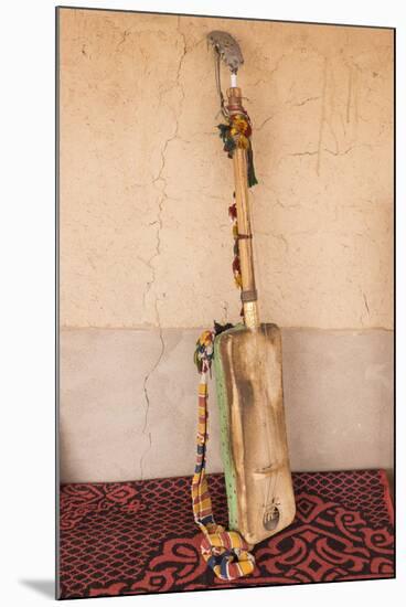 Morocco, Sahara region. Hajhouj or guembri musical instrument used in Gnawa music.-Brenda Tharp-Mounted Photographic Print