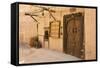 Morocco, South of Morocco, Traditionally Carved Wood Door at Tamnougalt Kasbah in the Draa Valley-Emily Wilson-Framed Stretched Canvas