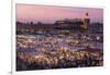 Morocco. Sunset over the famous Djemaa El-Fna square in Marrakech-Brenda Tharp-Framed Photographic Print