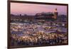 Morocco. Sunset over the famous Djemaa El-Fna square in Marrakech-Brenda Tharp-Framed Photographic Print
