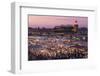 Morocco. Sunset over the famous Djemaa El-Fna square in Marrakech-Brenda Tharp-Framed Photographic Print