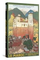 Morocco Travel Poster-Found Image Press-Stretched Canvas