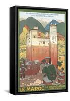 Morocco Travel Poster-null-Framed Stretched Canvas