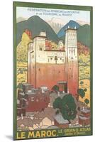 Morocco Travel Poster-null-Mounted Art Print