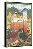 Morocco Travel Poster-null-Framed Stretched Canvas