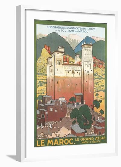 Morocco Travel Poster-null-Framed Art Print