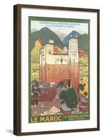 Morocco Travel Poster-null-Framed Art Print