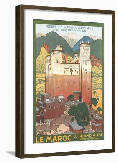 Morocco Travel Poster-null-Framed Art Print