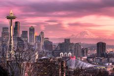 December Sunset in Seattle-MorrieC-Stretched Canvas