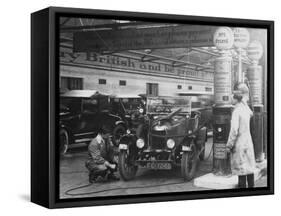 Morris Cowley Bullnose in a Garage, 1925-null-Framed Stretched Canvas