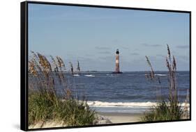 Morris Island Lighthouse - Folly Beach, SC-Gary Carter-Framed Stretched Canvas