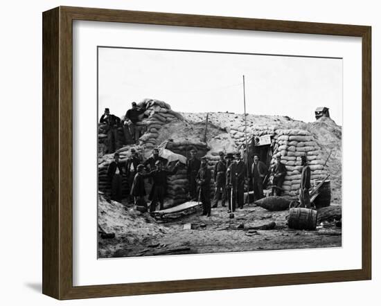 Morris Island, SC, Trench Field Officer Headquarters, Civil War-Lantern Press-Framed Art Print