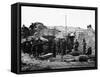 Morris Island, SC, Trench Field Officer Headquarters, Civil War-Lantern Press-Framed Stretched Canvas