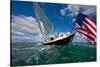 Morris Yacht Sailing in Atlantic Ocean, Miami, Miami-Dade County, Florida, USA-null-Stretched Canvas