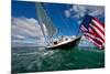 Morris Yacht Sailing in Atlantic Ocean, Miami, Miami-Dade County, Florida, USA-null-Mounted Premium Photographic Print